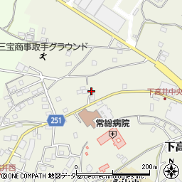 茨城県取手市下高井2054周辺の地図