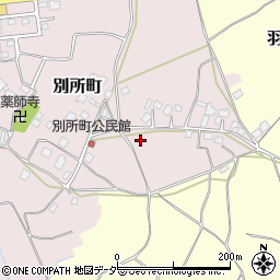 茨城県龍ケ崎市別所町周辺の地図