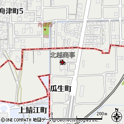 北越商事株式会社　工場周辺の地図