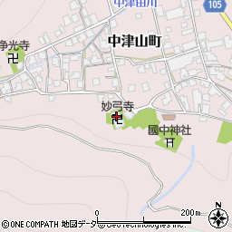 妙弓寺周辺の地図
