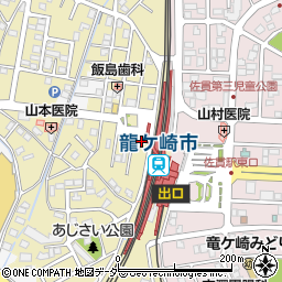 佐貫駅西口周辺の地図