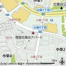 茨城県龍ケ崎市小柴周辺の地図