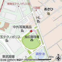 吉川市旭公園球場周辺の地図