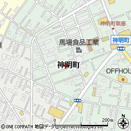 埼玉県川越市神明町周辺の地図