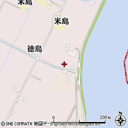 潮来市土地改良区事務所　徳島Ｐ２機場周辺の地図