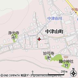 福井県越前市中津山町周辺の地図