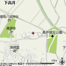茨城県取手市下高井1344周辺の地図