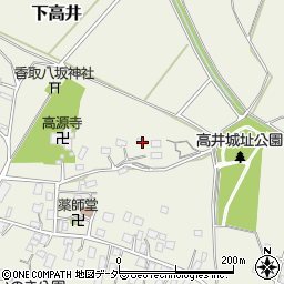 茨城県取手市下高井1343周辺の地図