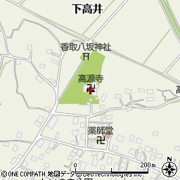 茨城県取手市下高井1306周辺の地図