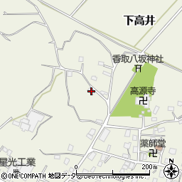 茨城県取手市下高井1227周辺の地図