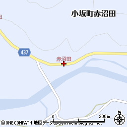 赤沼田周辺の地図