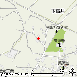 茨城県取手市下高井1214周辺の地図