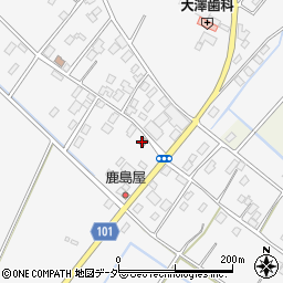 香取警察署　新島駐在所周辺の地図