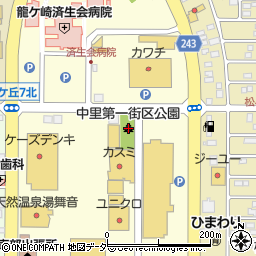 中里第一街区公園周辺の地図