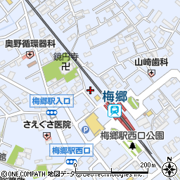 千葉興業銀行梅郷支店 ＡＴＭ周辺の地図