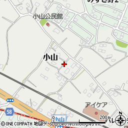 茨城県守谷市小山周辺の地図