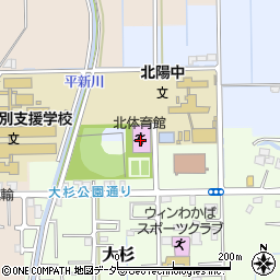 越谷市立北体育館周辺の地図