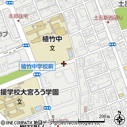 植竹中学校周辺の地図