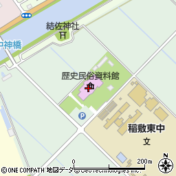 稲敷市役所　図書館周辺の地図