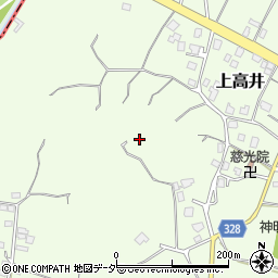 茨城県取手市上高井周辺の地図