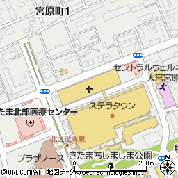 ＢＯＯＫＯＦＦＳＵＰＥＲＢＡＺＡＡＲ大宮ステラタウン周辺の地図