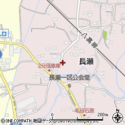 埼玉県入間郡毛呂山町長瀬164-1周辺の地図
