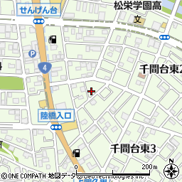 埼玉県越谷市千間台東周辺の地図