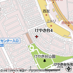 茨城県守谷市けやき台周辺の地図