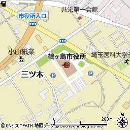 鶴ケ島市　職員組合周辺の地図