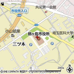 埼玉県鶴ヶ島市周辺の地図