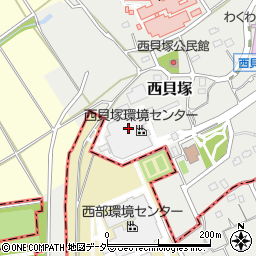 上尾市役所　西貝塚環境センター管理課周辺の地図