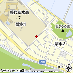 茨城県取手市紫水周辺の地図