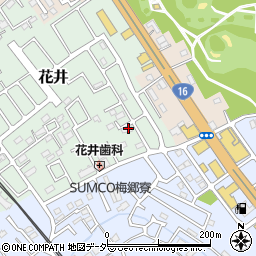 千葉県野田市花井5周辺の地図