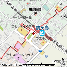 鶴ヶ島駅周辺の地図