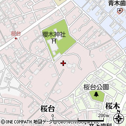 千葉県野田市桜台周辺の地図