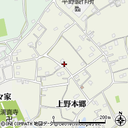 埼玉県上尾市上野本郷周辺の地図