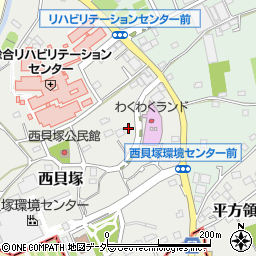 埼玉県上尾市西貝塚周辺の地図