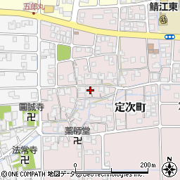 福井県鯖江市定次町周辺の地図