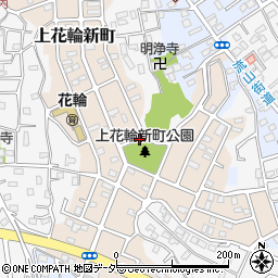 千葉県野田市上花輪新町周辺の地図
