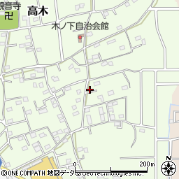 埼玉県さいたま市西区高木1351-12周辺の地図