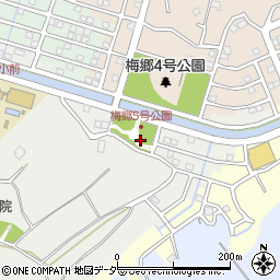 梅郷5号公園周辺の地図