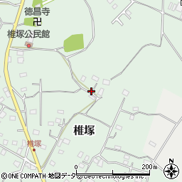茨城県稲敷市椎塚周辺の地図