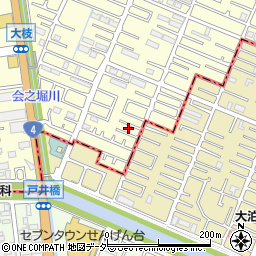 埼玉県春日部市大枝966周辺の地図