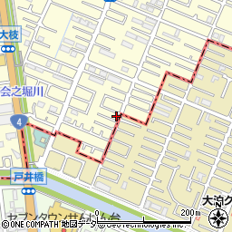埼玉県春日部市大枝964周辺の地図