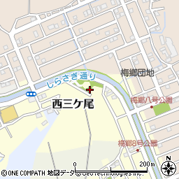 梅郷7号公園周辺の地図