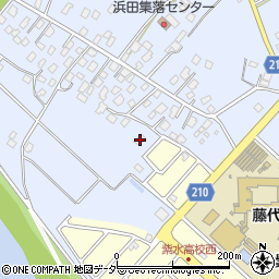 茨城県取手市浜田113周辺の地図