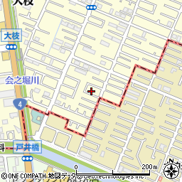 埼玉県春日部市大枝963周辺の地図