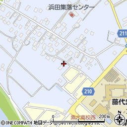 茨城県取手市浜田114周辺の地図