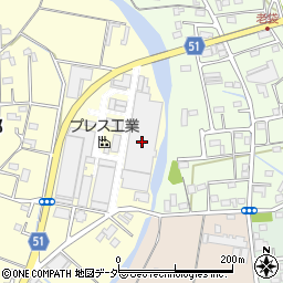 プレス工業株式会社　埼玉工場周辺の地図