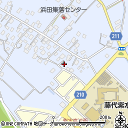 茨城県取手市浜田128周辺の地図